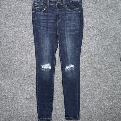 Judy Blue Straight Fit Jeans Women's 11/30 Dark Blue Denim