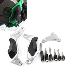 Motor Stator Slider Guard Cover Protector Silver for Kawasaki Ninja 400 2018-23