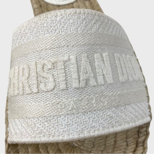 Christian Dior NEW Unworn Cream Granville Espadrille Sandals Size 35 - Picture 5 of 15