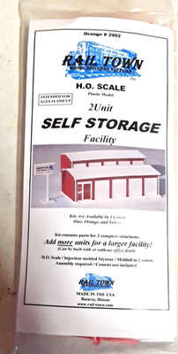 Rail Town HO Scale 2 UNIT SELF STORAGE FACILITY - NOS (CC-401