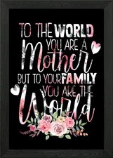 To My Mom Framed Wall Art Poster Canvas Print Picture