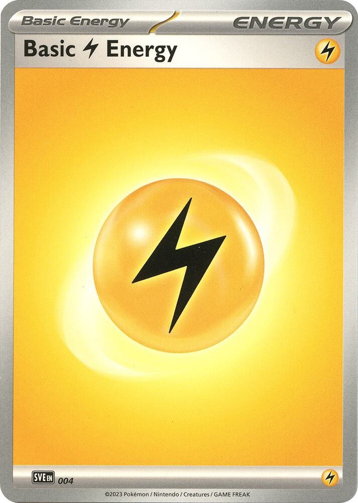 Basic Lightning Energy 004 SVE: Scarlet & Violet Energies Pokémon TCG