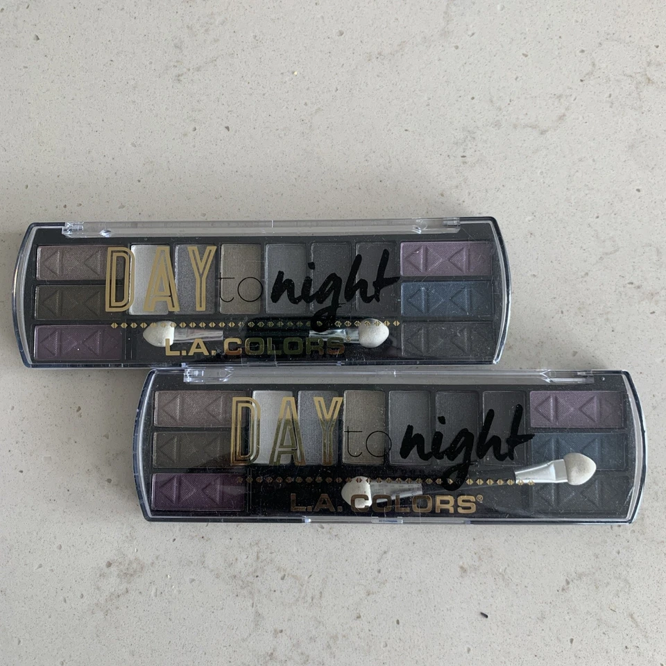 L.A. Colors Long Lasting Day to Night Eyeshadow Palette CES426 Nightfall 2 piece - Image 3 of 4