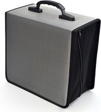 CD Storage Case, Heavy Duty Nylon Disc Organizer, 432 Capacity, Gray