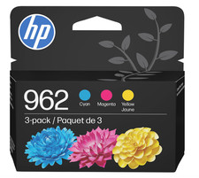 HP 962 3-pack Cyan/Magenta/Yellow Original Ink Cartridges, 3YP00AN
