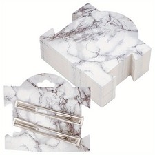 1bag Rectangle Paper Hair Clip Display Cards Hair Accessories Supplies Snow