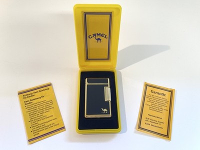 Camel WIN 3000 Gasfeuerzeug Dunkelblau / Gold   Originalverpackt & Unbenutzt