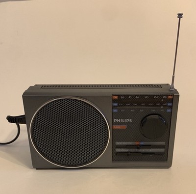 Philips D-2010 Vintage Portable Radio FM AM Kofferradio Getestet Funktioniert