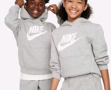 Nike Sportswear Club Fleece Little Kids Hoodie Sweatpants Sweatsuit Set Grey SZ5