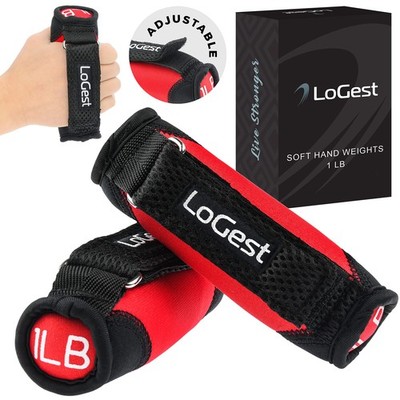 Soft Hand Weights Adjustable Straps - Comes in 1LB Weights or 2LB or 3LB 4LB ...