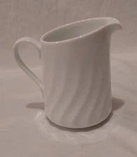 Replacement Corning Corelle 1990's "Enhancements" White Swirl Creamer Pitcher