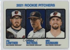 2022 Topps Heritage Rookie Pitchers Chrome 210/999 Zac Lowther Mike Baumann 09br