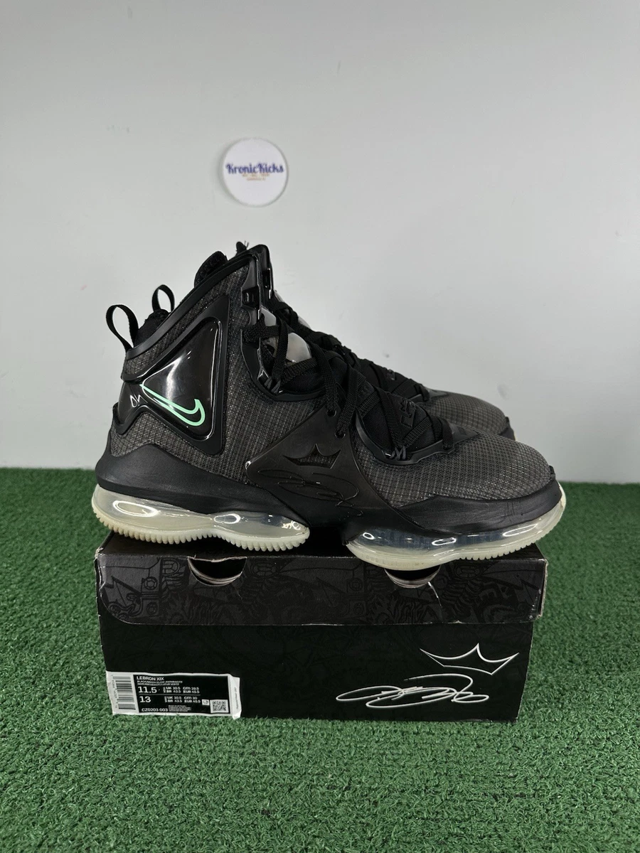 Nike LeBron 19 Black Green Glow for Sale | Authenticity Guaranteed