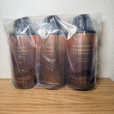 QTY 3- Bath  Body Works MAHOGANY TEAKWOOD Deodorizing Body Spray for Men 3.7OZ