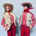 VINTAGE 1982 HORSE LOVIN' KEN 3600 & BARBIE 1757 WESTERN WINK  MATTEL NICE!