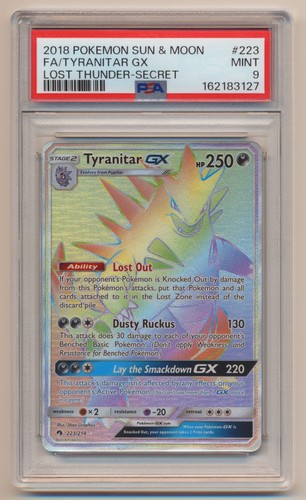 Tyranitar-GX graded PSA 9 for sale on eBay