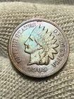1909 Indian Head Penny Cent ~ Borderline  (red)  Gem Lustrous AU++ Toned *
