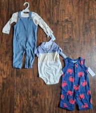 Lot Of 3 Bundle Carters Oshkosh Baby Boy Clothes Bodysuits Outfit, 9M, NWT