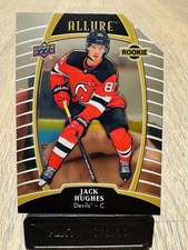 2019-20 Upper Deck Allure Jack Hughes #100 Rookie Card (RC) Die Cut *Read*. rookie card picture