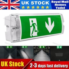 LED EMERGENCY LIGHT DOWN BULKHEAD EXIT SIGN IP65 MAINTAINED OR NON MAINTAINED