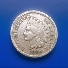1869 Indian Head Cent One Penny- Fine/VF Details, Partial LIBERTY
