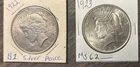 Two Peace Dollars, 1922 & 1923. They Look Uncirculated. Nice Luster 🔥