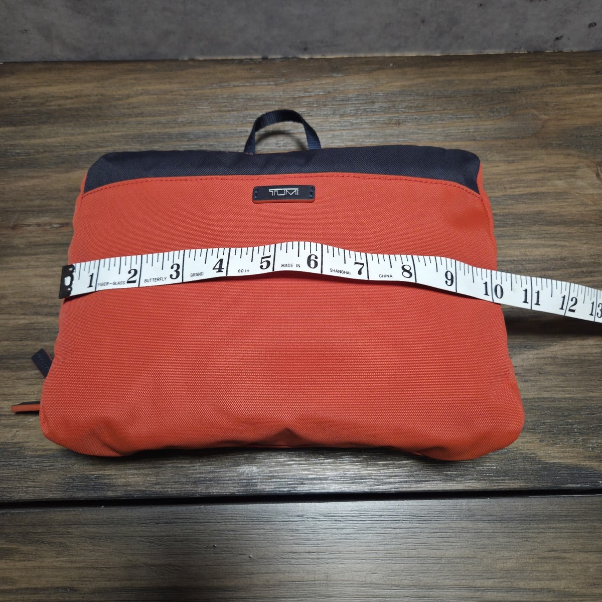 Tumi Packable Duffle Nylon Travel Bag Orange Navy Blue | eBay