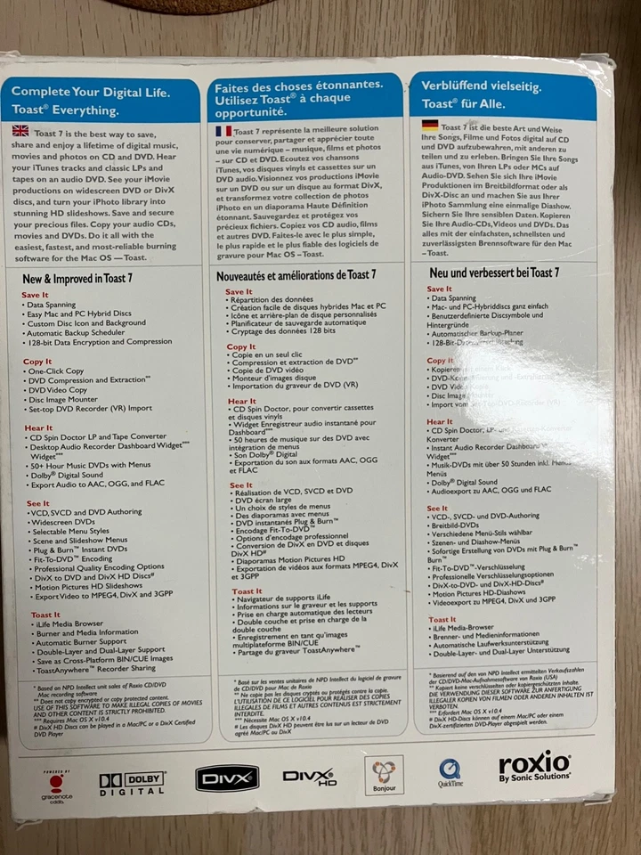 Roxio Toast Titanium 7 Mac Version. - Bild 2 von 4