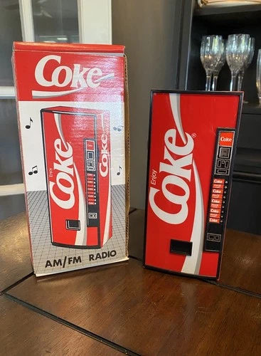 *NOS* Vintage 1989 COKE Coca-Cola Vending Machine Novelty AM/FM Radio Mint
