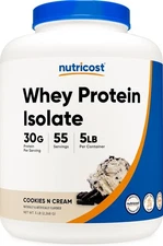 Nutricost Whey Protein Isolate (Cookies N Cream) 5LBS 5 Pound (Pack of 1) 