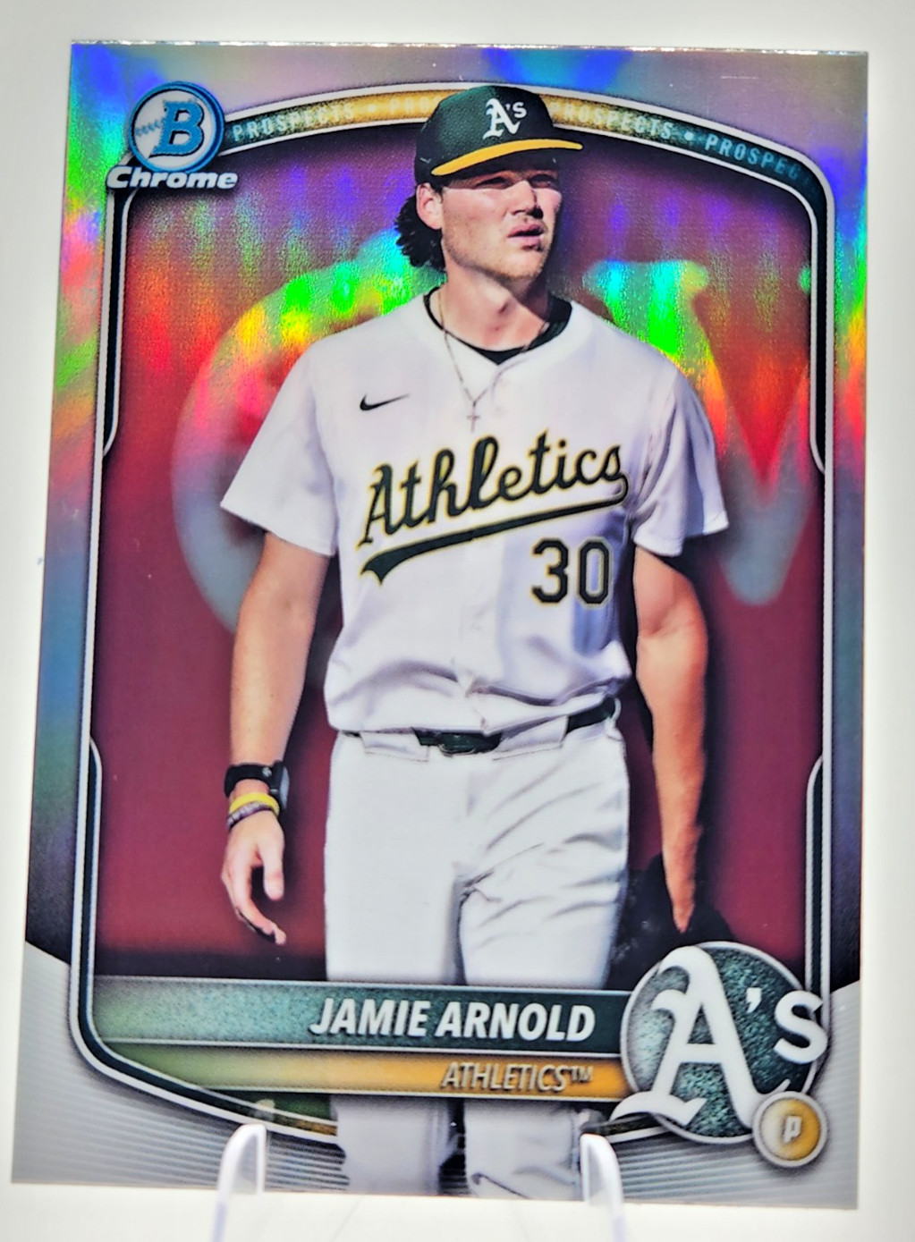 Jamie Arnold 2025 Bowman Chrome - Draft Image Variation Refractor SSP Athletics