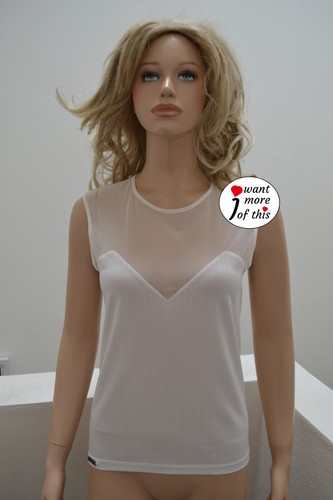 Wolford Lagerfeld Gallery Shirt weiß white Small stretchig todschick
