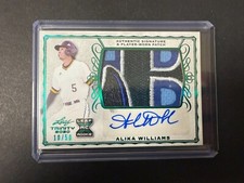 2020 Leaf Trinity Rays Logo Patch Alika Williams Green Foil Auto RC 10/50 Pirate