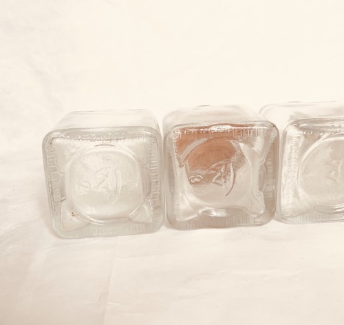 Set/Lot of 5 Pcs Vtg Apothecary / Spice Glass Jars With Stoppers - Picture 4 of 7
