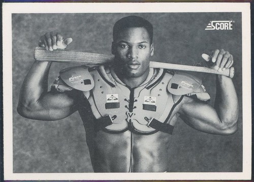 1990 Score 697 Bo Jackson Kansas City Royals Card Bo Knows Shoulder Pad - VG EX