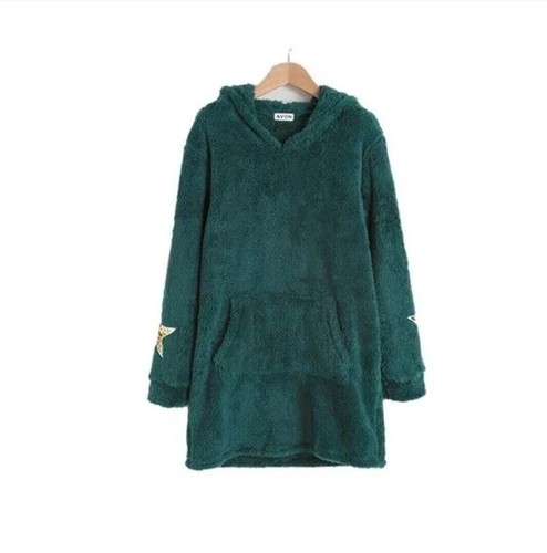 New AVON Green Star Hooded Lounge Dress Size Large UK 16/18 - Picture 2 of 4