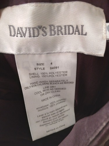 Davids Bridal Purple Strapless Formal Mini Dress Ruffled  - Picture 5 of 5