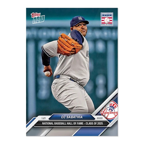 QTY 5 - CC Sabathia 2025 MLB Topps NOW #OS-15 HALL OF FAME! - (CHANCE OF AUTOS!) - Picture 2 of 5