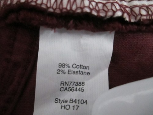 "NEW" J. CREW 🌸 SIZE 29 / 8 / SEE MEASUREMENTS==CRANBERRY VELVET ANKLE JEANS - Picture 8 of 9