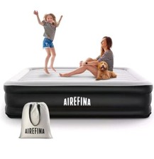 Airefina Air Mattress Full with Built in Pump, Inflatable Blow Up Mattress
