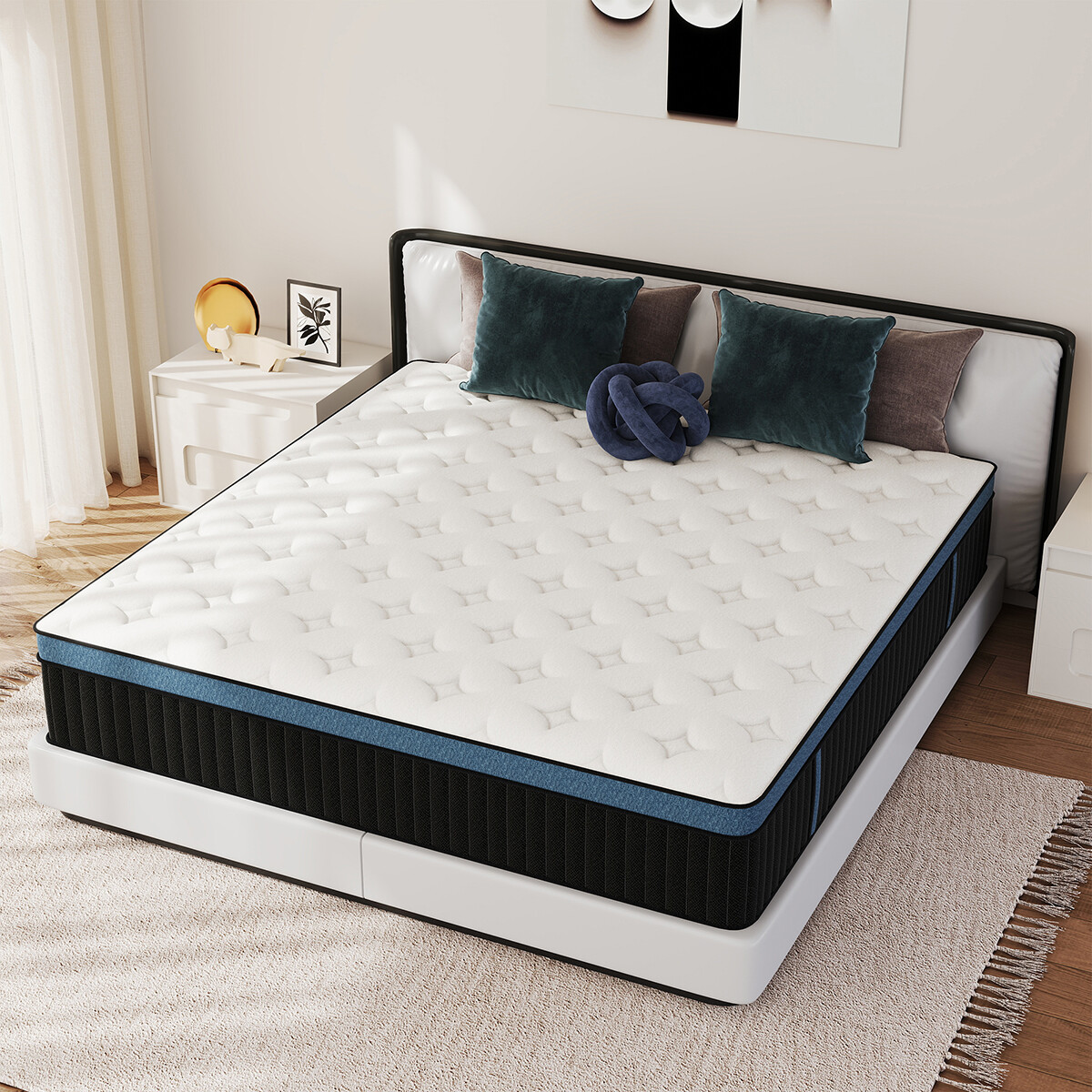 12" 14" Gel Memory Foam Pocket Spring Hybrid Mattress Twin Full Queen King Size