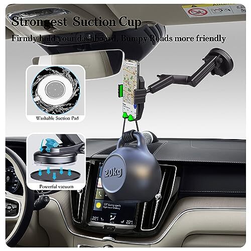 Truck Phone Holder Mount,Heavy Duty Phone Holder for Truck Dashboard Windshie... - Picture 6 of 6