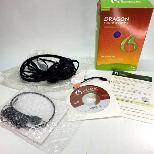 Dragon Naturally Speaking Home Version 12 Speech Recognition Software w ...