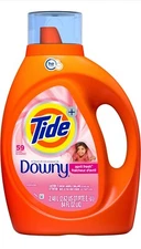 Tide Plus A Touch of Downy Liquid Laundry Detergent, April Fresh, 84 Oz 59 Loads