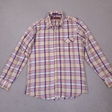 Vintage Levi's Shirt Mens Medium Plaid Button Down Tailored For Men USA Made