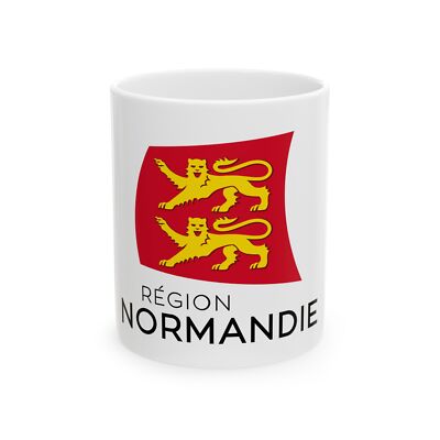 Flag of Normandy France - White Coffee Mug