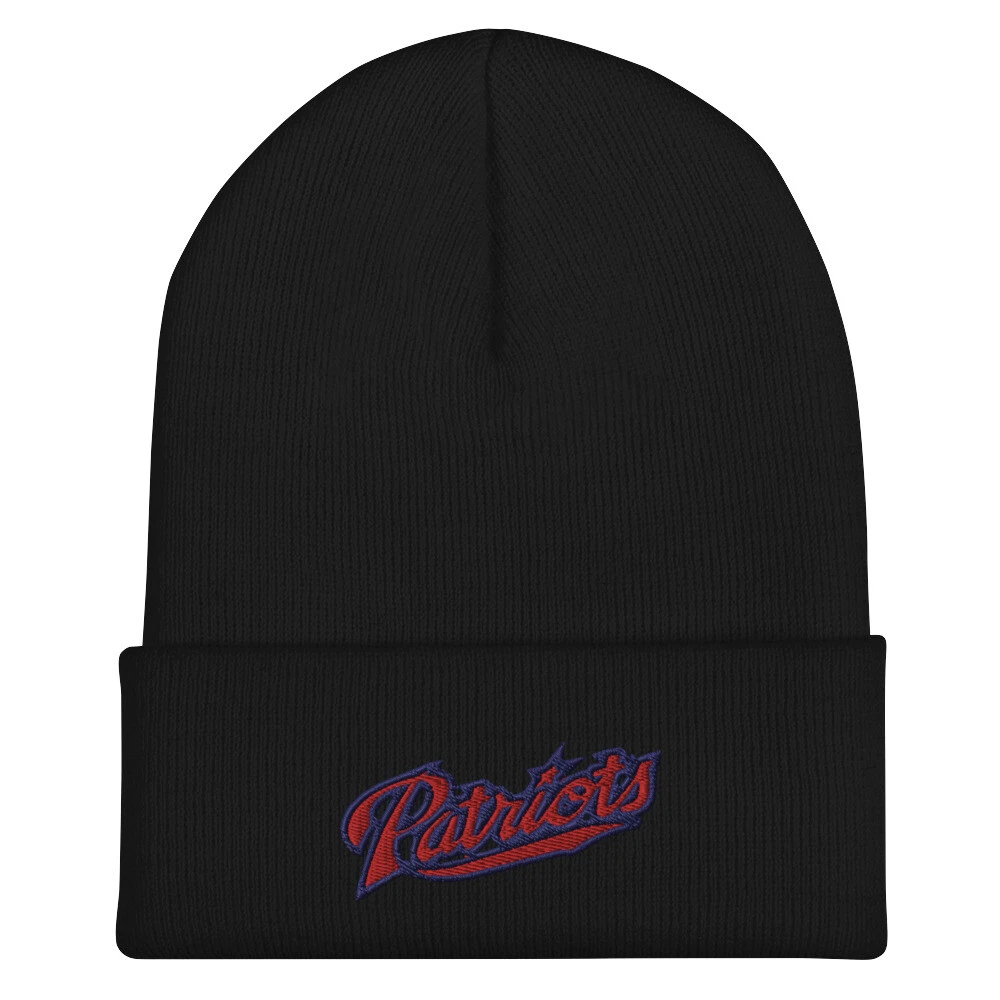 New England Patriots Minimalist Design Embroidered Cap Football Cuffed Beanie