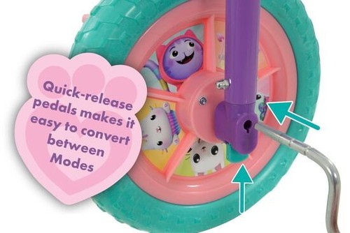 Estabilizadores de bicicleta de entrenamiento Gabby's casa de muñecas 2 en 1 10" equilibrio para niños - Imagen 2 de 4
