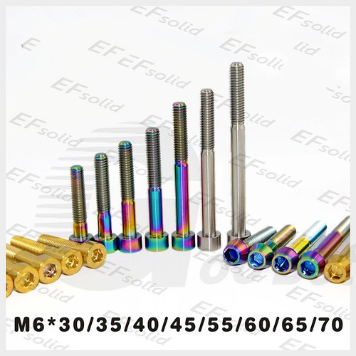 M6 Titanium Bolts Socket Cap Allen Head 30 35 40 45 50 55 60 65 70mm PVD-Coated - Picture 8 of 35