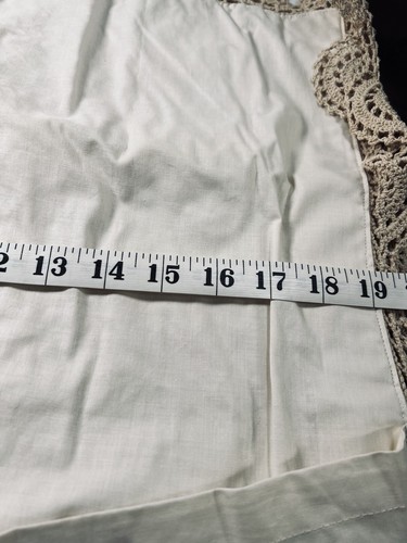 Vintage Beige All Over Hand Crochet Pillow Case. 100% Cotton. King Size. New - Picture 6 of 8